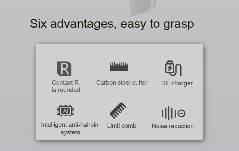 DALING-1018 electric hair clipper for adults and children, household low-noise adjustable hair clipper, dual-purpose for shaving, export wholesale pic 2