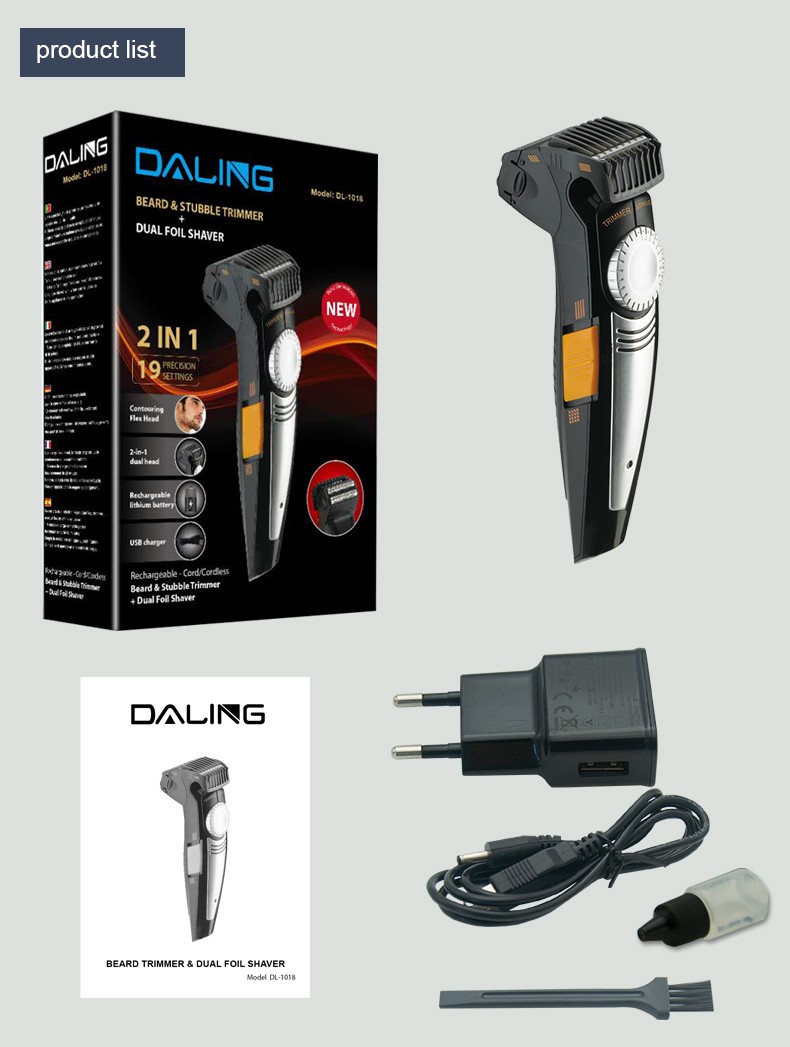 DALING-1018 electric hair clipper for adults and children, household low-noise adjustable hair clipper, dual-purpose for shaving, export wholesale pic 15