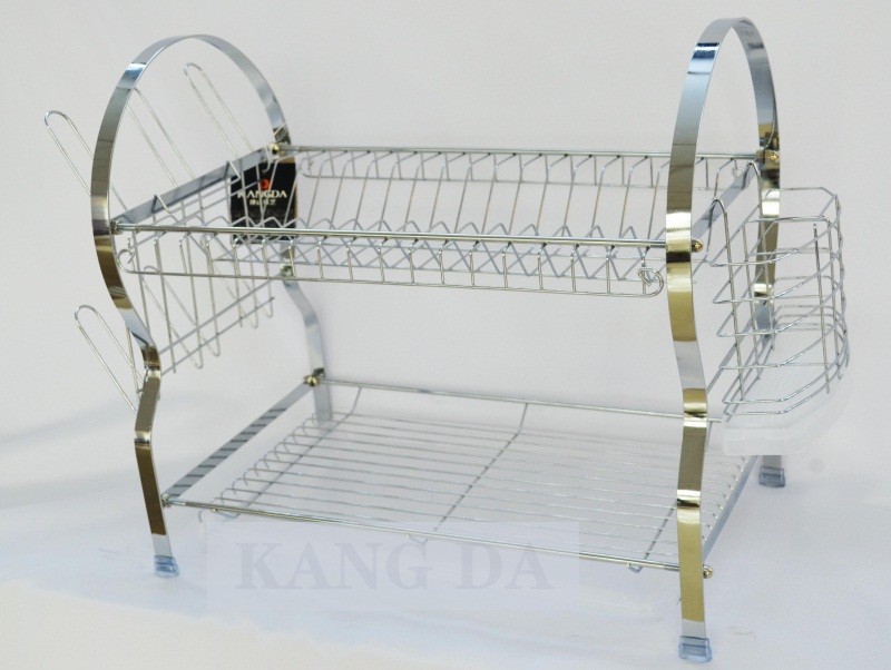 Electroplated flat iron bowl stand in the shape of a human head detail image 1