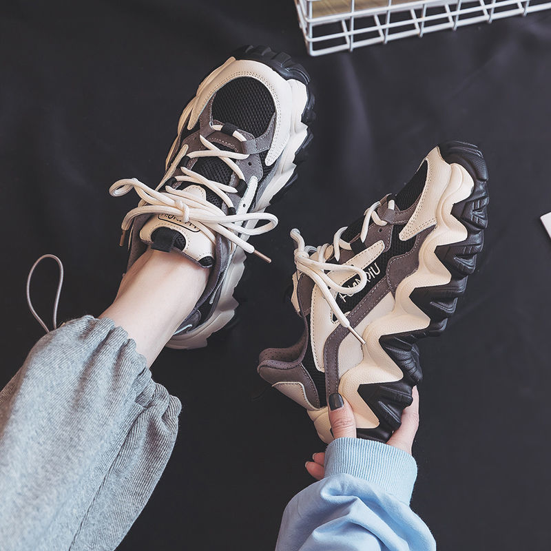网红爆款老爹鞋女鞋2021年新款秋季ins潮网面透气百搭运动鞋子