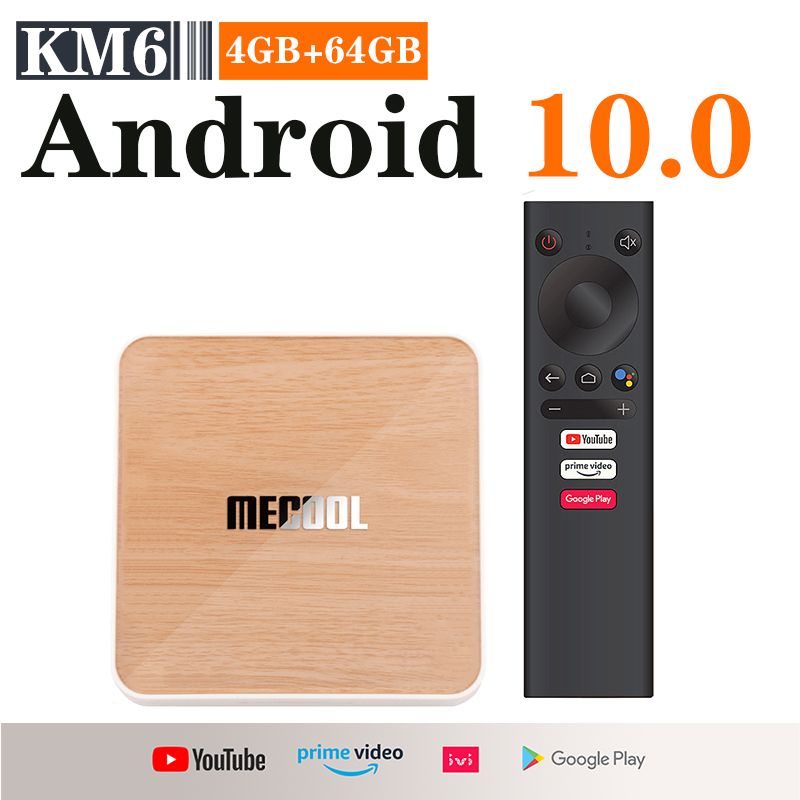 豪华版 MECOOL KM6 机顶盒 Amlogic S905X4 Android 10.0 TV BOX