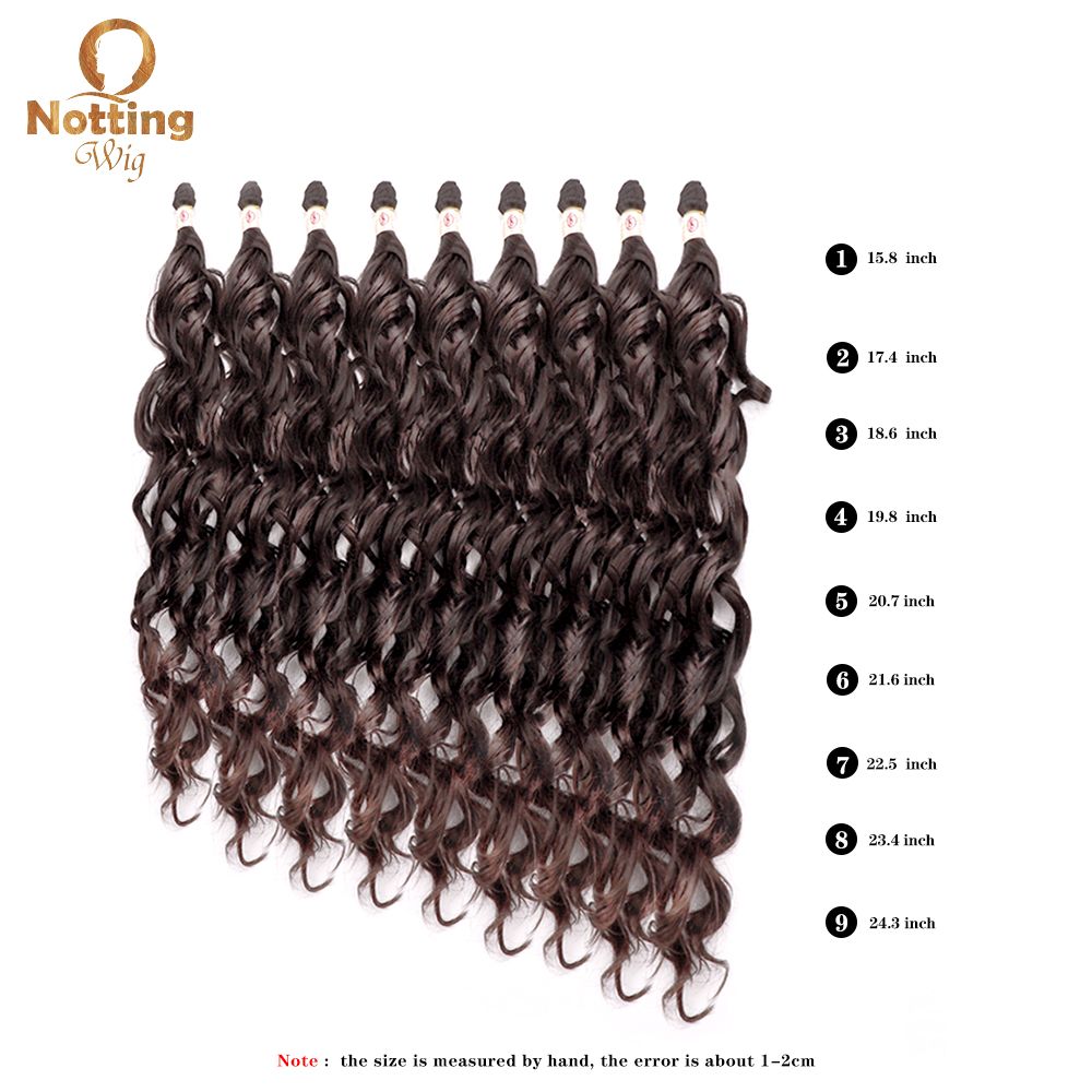 Synthetic hair weave 8 pieces pack black body wave hair weft bundles thumbnail
