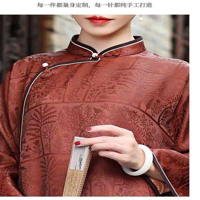 Silk Cheongsam Woman 2021 Summer New Mulberry Silk High-End Long Improved Dress Young 52