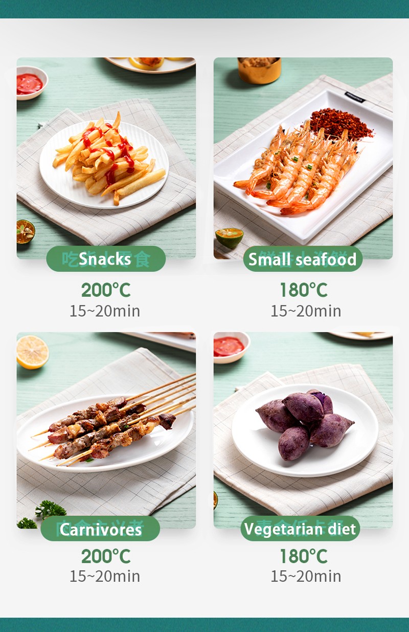 DSP丹松 全自动多功能电炸锅无烟电烤箱家用12L智能触屏空气炸锅详情图7