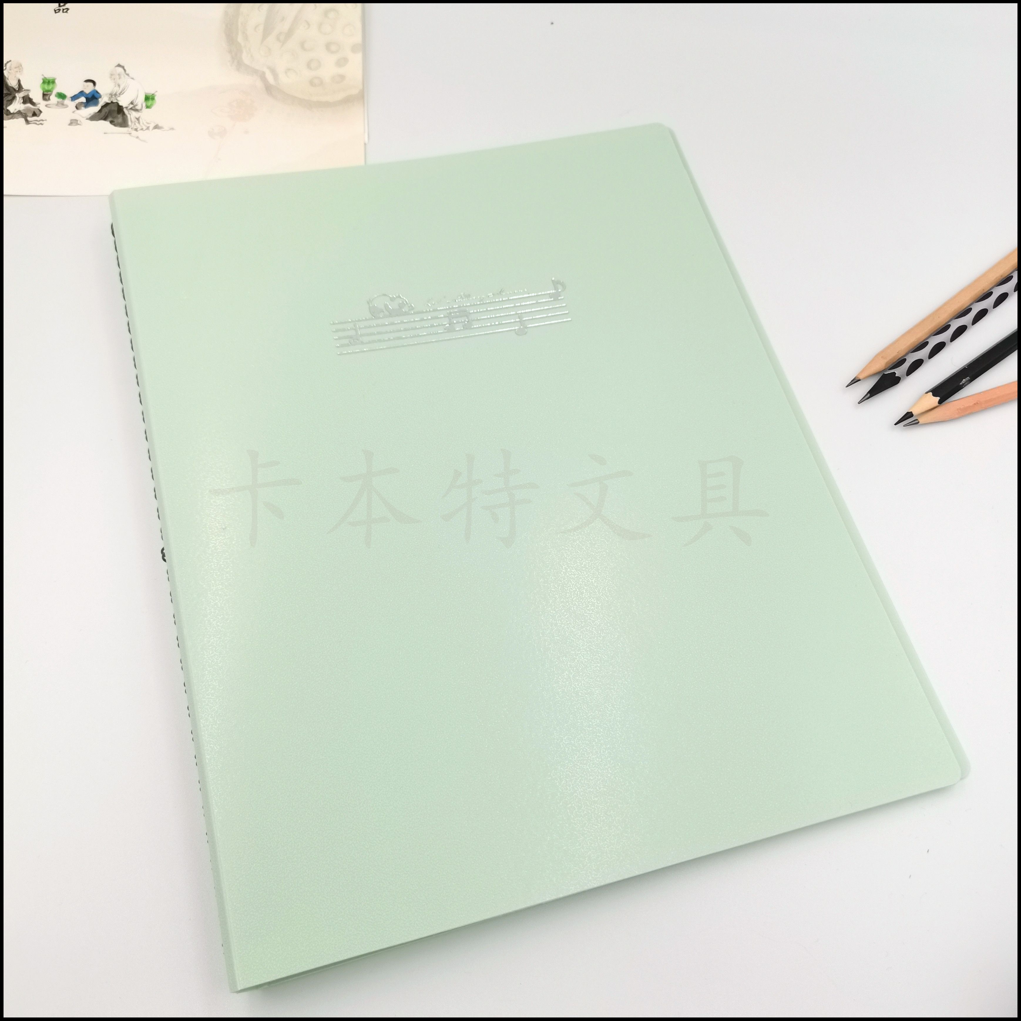 Frosted piano sheet music folder, 30-page student coil test paper folder, factory direct sales, storage book, piano sheet music Specification image