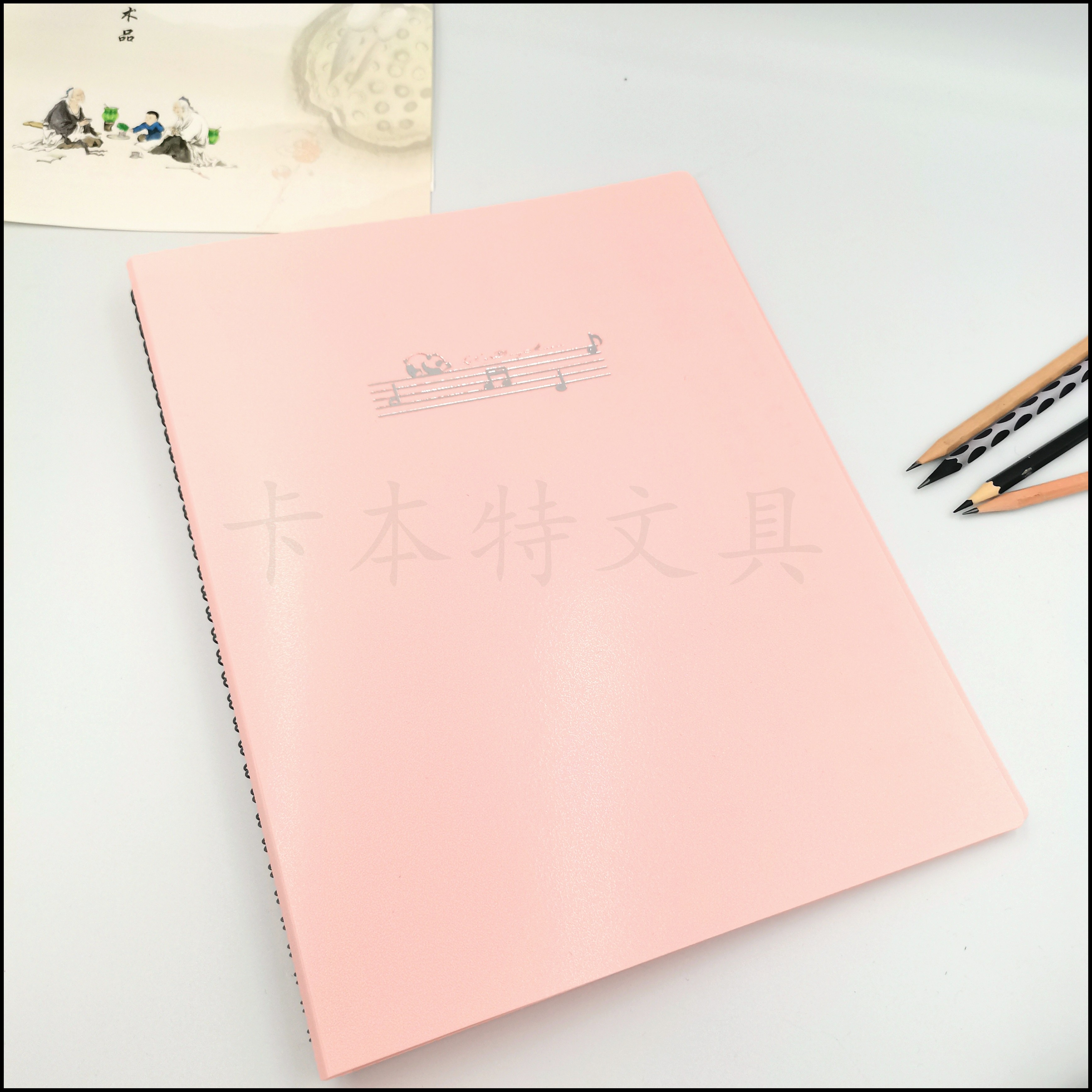 Frosted piano sheet music folder, 30-page student coil test paper folder, factory direct sales, storage book, piano sheet music detail image 1
