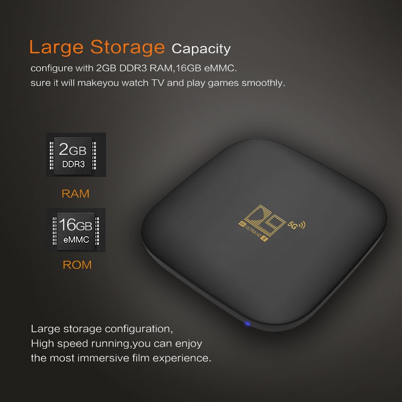 D9 5G 电视机顶盒 双wifi 2.4G/5G WIF Android10.0 4k tv box详情图2