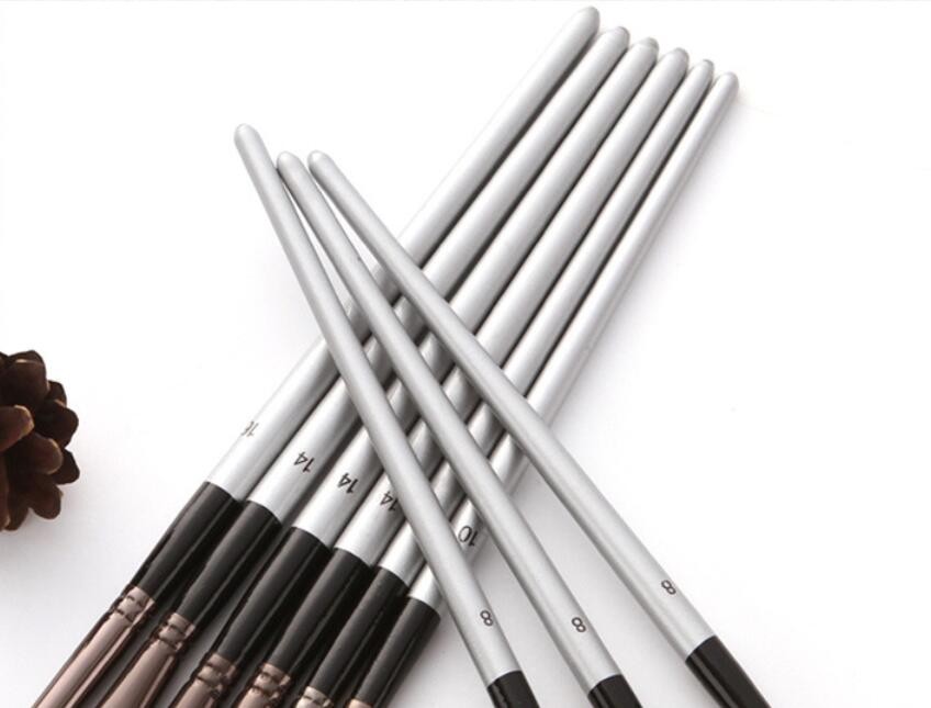 The 24-piece nylon brush set is suitable for canvas oil painting, watercolor, fine detail miniature, human face and rock painting detail image 3