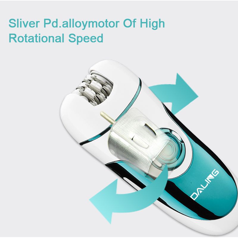 DALING-6018 for ladies, USB charging, pull-out, multi-functional, four-in-one hair remover, hair shaver, razor, hair remover with light, cross-border Specification image