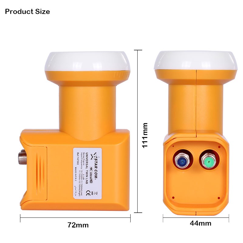 Starcom Ku Band Universal Twin LNB 0.3dB exported to Central Europe/Middle East/Africa pic 3