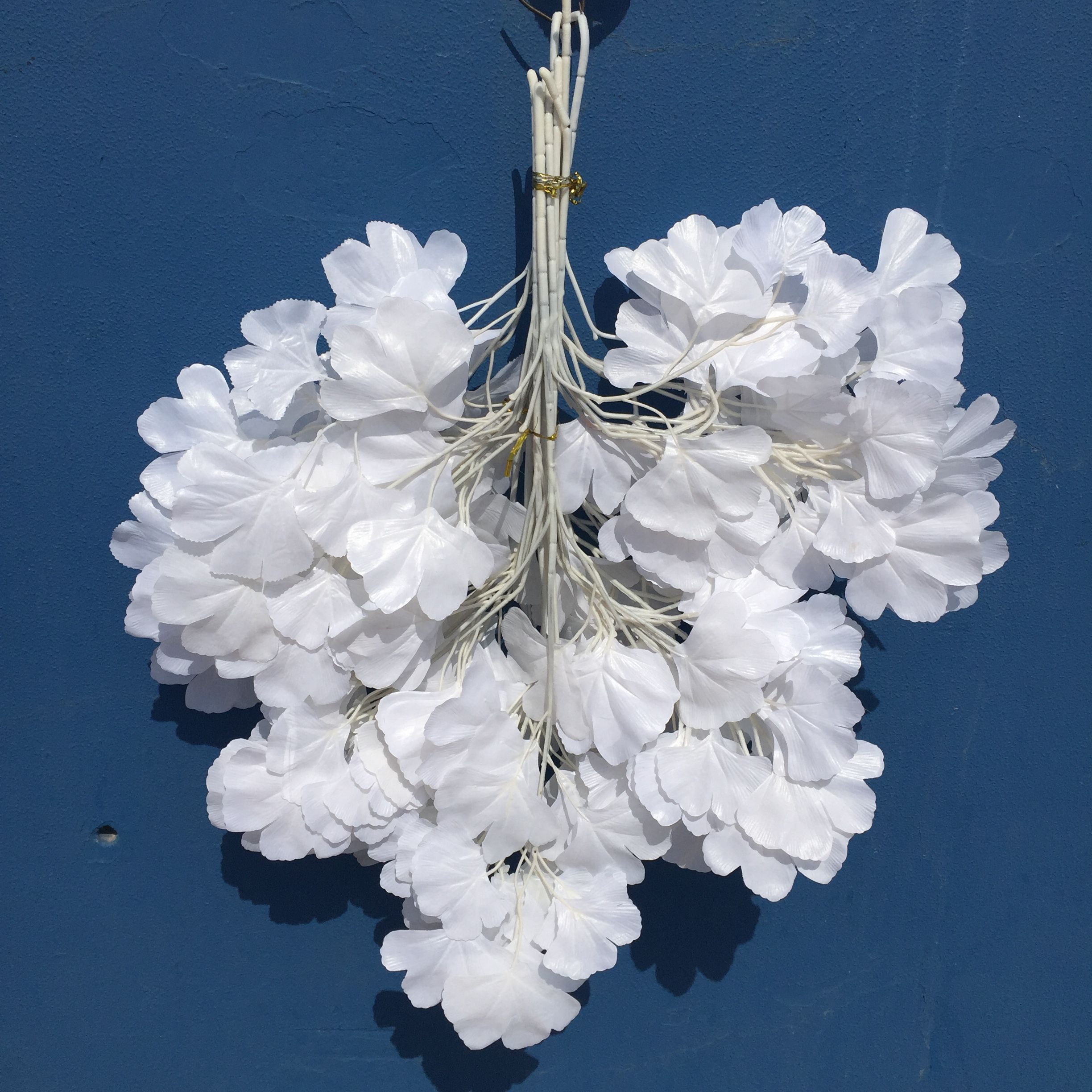 Simulated ginkgo, simulated yellow ginkgo, plastic ginkgo, poplar leaf green ginkgo, autumn ginkgo, white ginkgo, wedding decoration Specification image