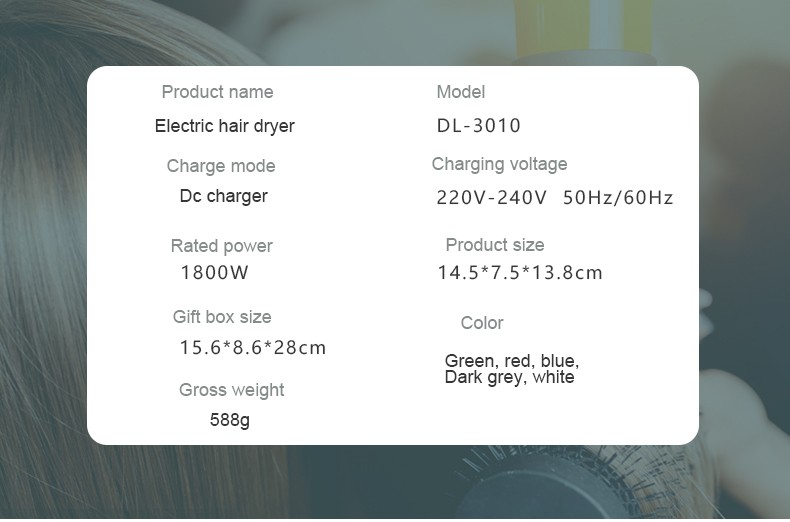 DALING-3010 hair dryer, high-power hair dryer, household cold and hot air hair dryer, wholesale cross-border pic 14