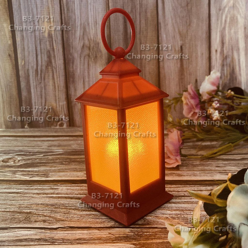 Ramadan plastic antique kerosene flame wind lamp Christmas creative decoration craft electronic candle stall goods import cross border batch trembling sonic boom wedding road lead LED lantern soft decoration prop fireplace 130 full figure