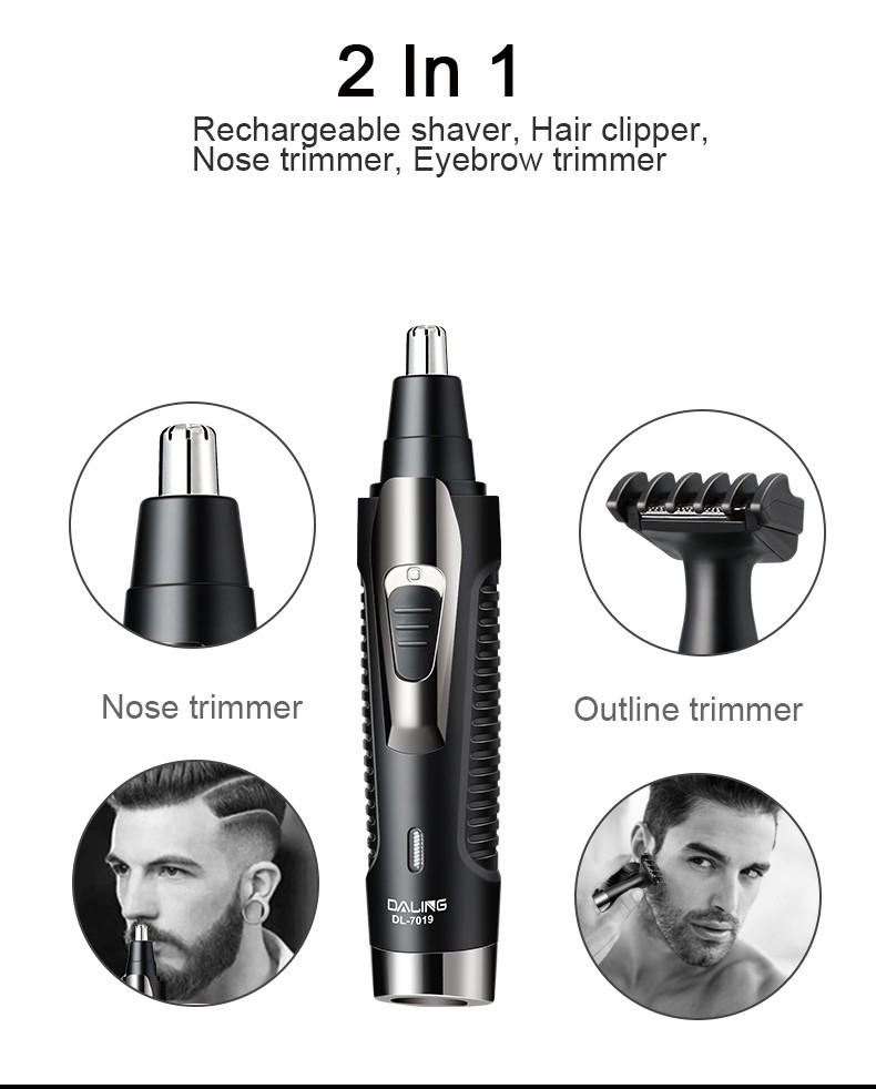 DALING-7019 Electric Nose Hair Trimmer Multi-functional Set Razor Nose Hair Trimmer Sideburns Wholesale detail image 4