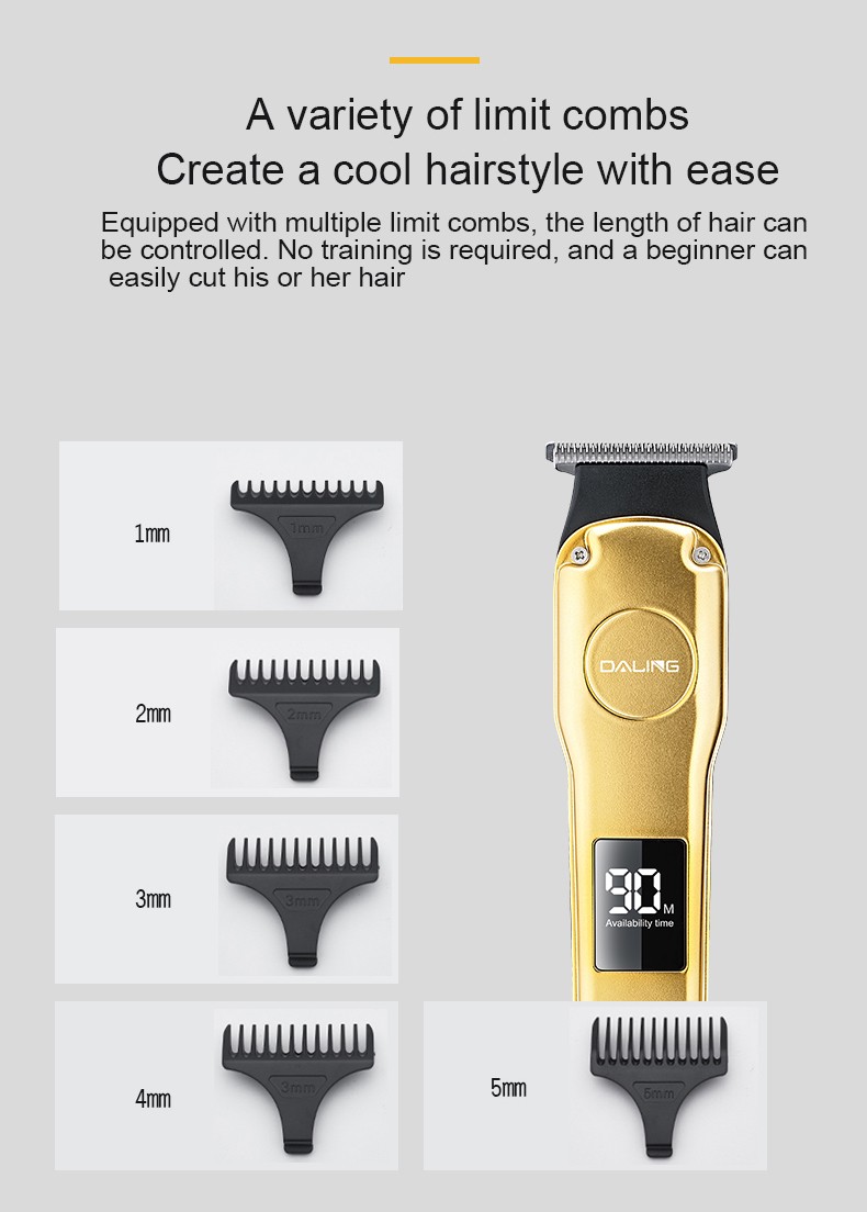 DALING-1209 Professional rechargeable Hairdressing Tool, high-power electric clipper wholesale Cross-border pic 8