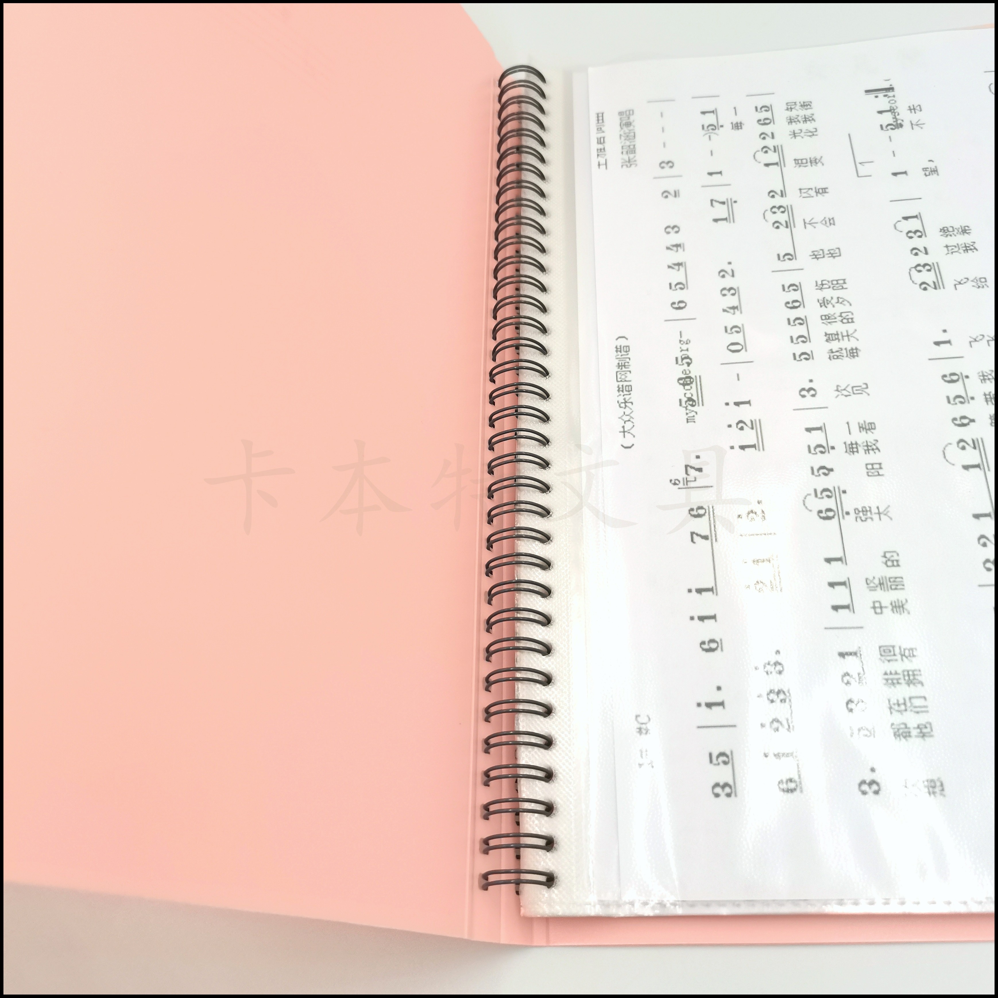 Frosted piano sheet music folder, 30-page student coil test paper folder, factory direct sales, storage book, piano sheet music detail image 9