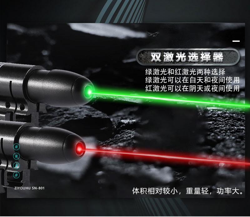 自由虎激光瞄准仪SN-801新款红绿激光瞄准仪迷你可调红外线瞄准器详情图8