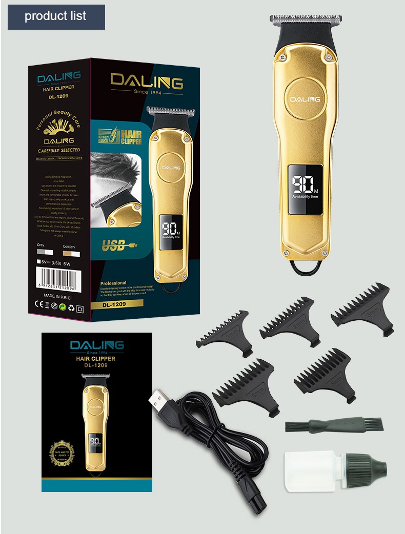 DALING-1209 Professional rechargeable Hairdressing Tool, high-power electric clipper wholesale Cross-border pic 15