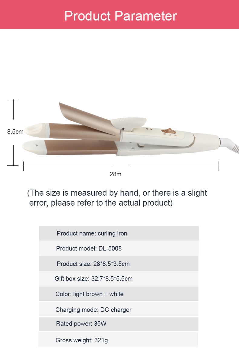 DALING-5008 Ladies' Hair Curler, plug-in ladies' hair curler, hairdressing device, curls bangs without damaging hair and preventing scalding hands, wholesale cross-border detail image 10