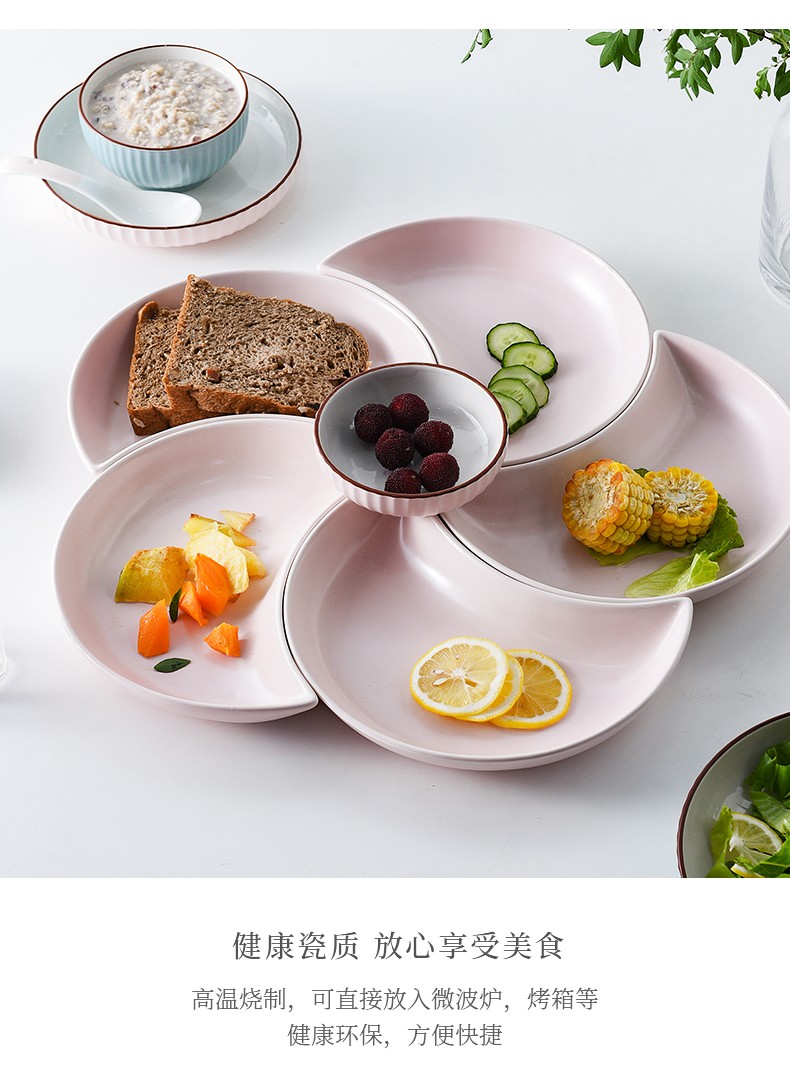 Tao Bao Wang Elegant Series Tableware 9-inch moon plate, vegetable plate, salad Plate, ceramic tableware pic 8