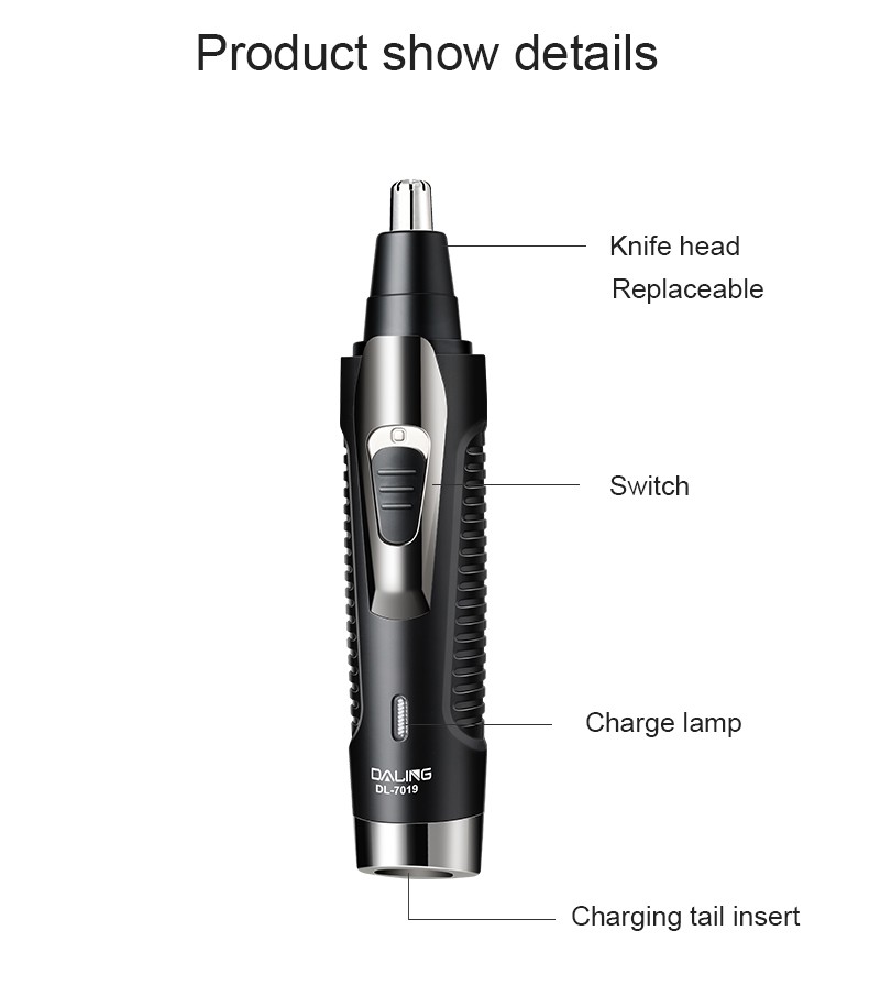 DALING-7019 Electric Nose Hair Trimmer Multi-functional Set Razor Nose Hair Trimmer Sideburns Wholesale detail image 10