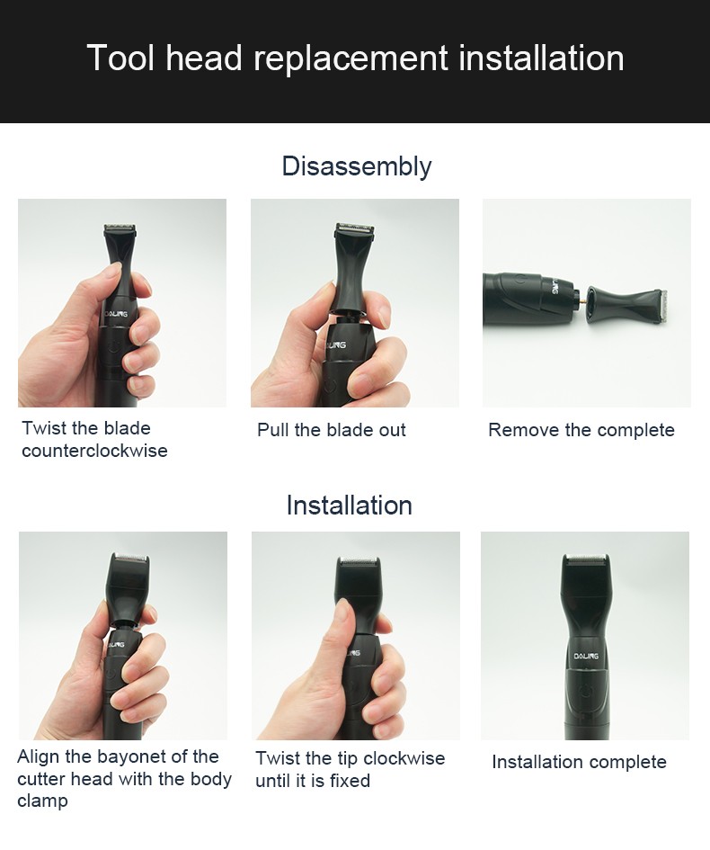 DALING Electric Nose Hair Trimmer DALING-7010, multi-functional nose hair trimmer, Eyebrow Trimmer, Cross-border detail image 11