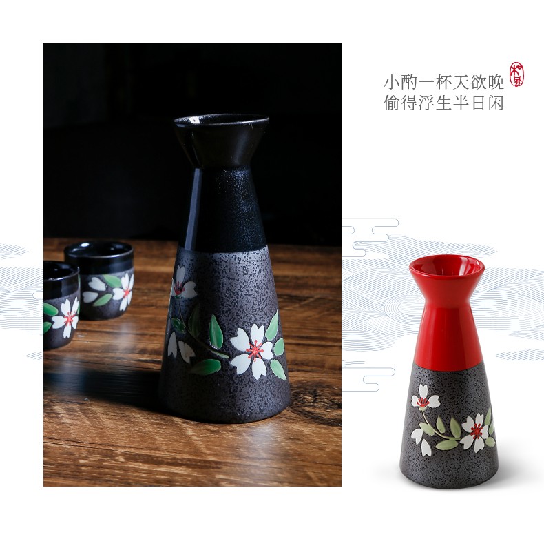 日式清酒壶套装家用白酒杯子烧酒青梅酒陶瓷手绘陶瓷酒具礼盒装详情5