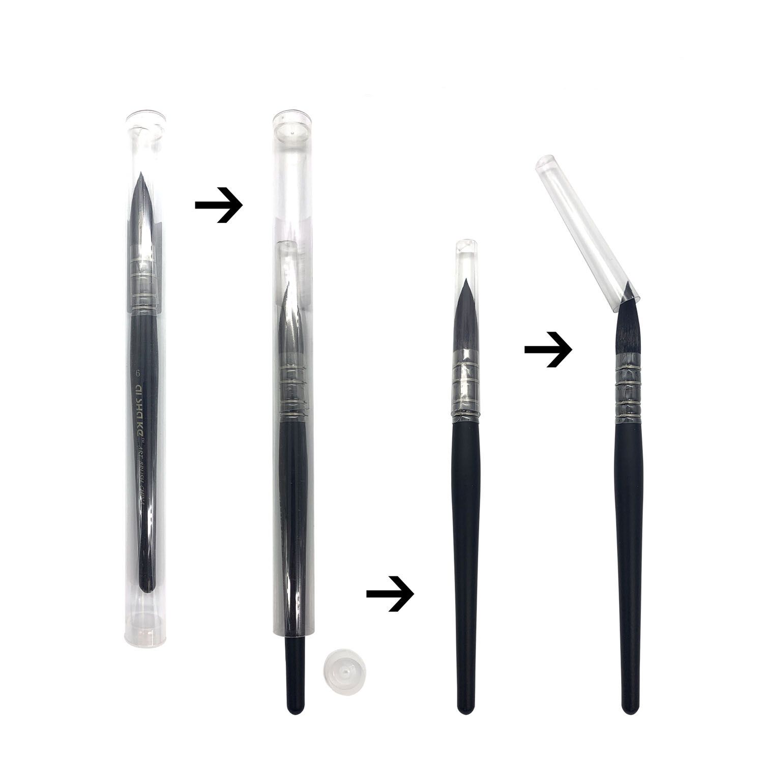 Professional round squirrel hair and horsehair mixed oil brush set, acrylic gouache watercolor Item Picture