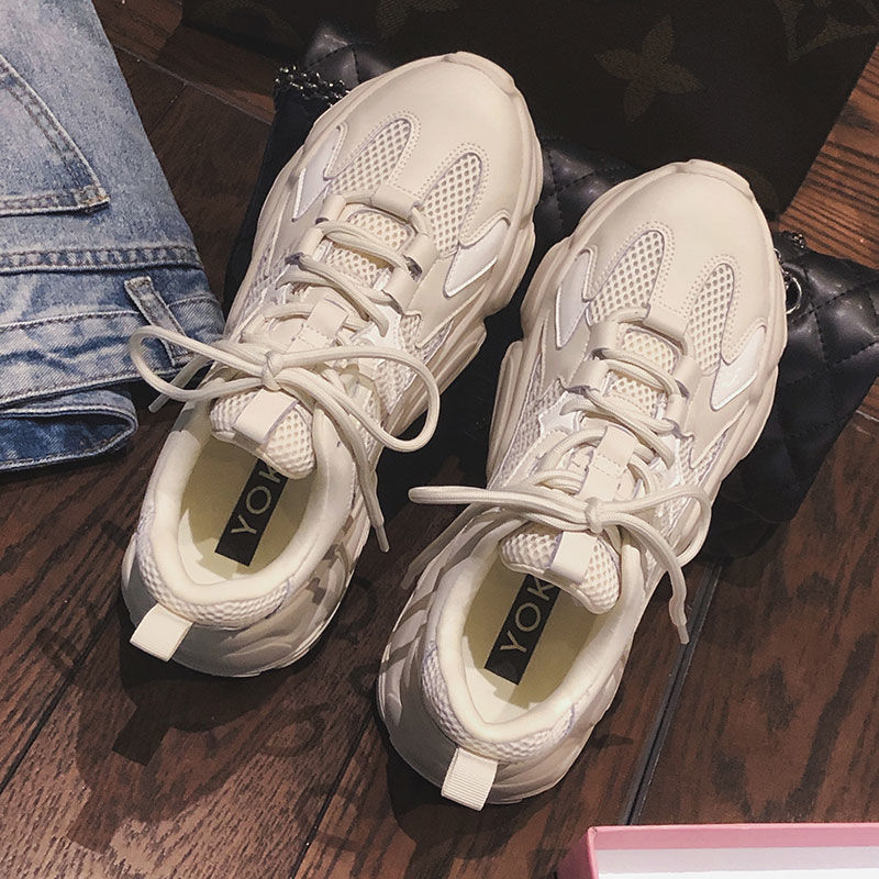 爆款老爹鞋子女2021新款春夏季学生韩版百搭厚底运动休闲鞋ins