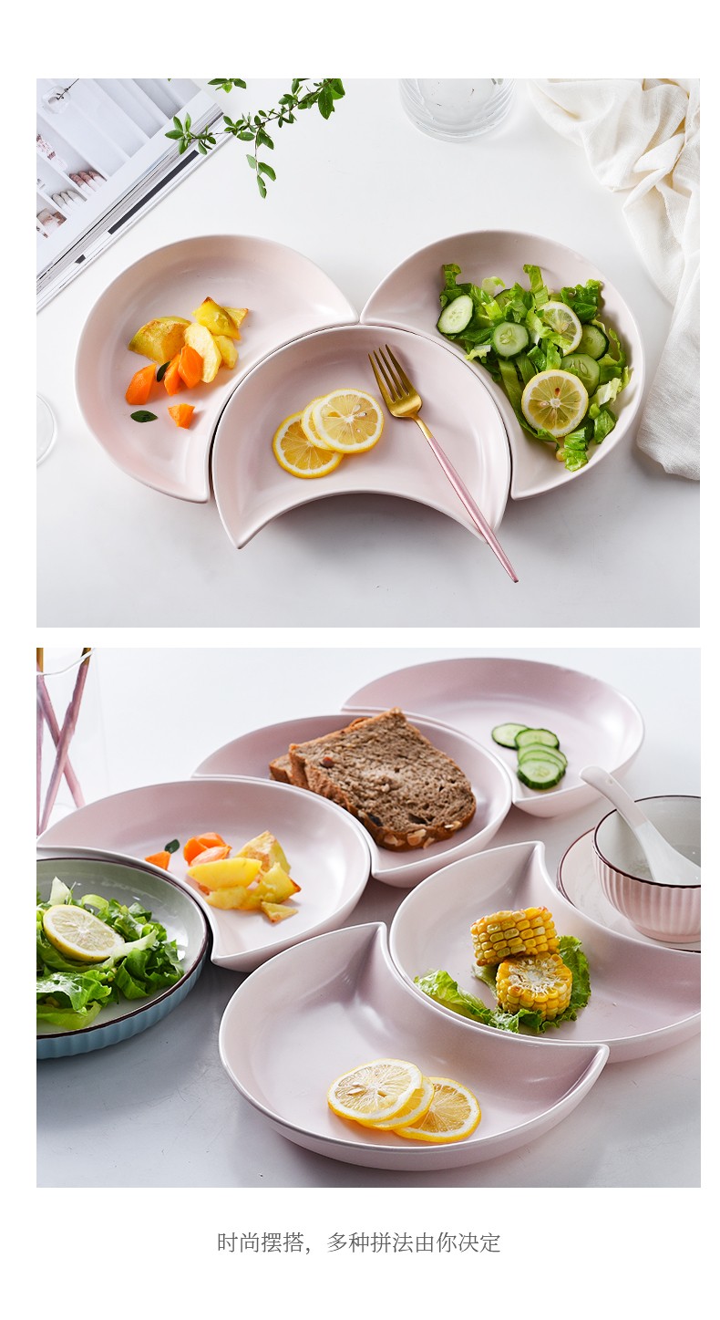 Tao Bao Wang Elegant Series Tableware 9-inch moon plate, vegetable plate, salad Plate, ceramic tableware pic 12