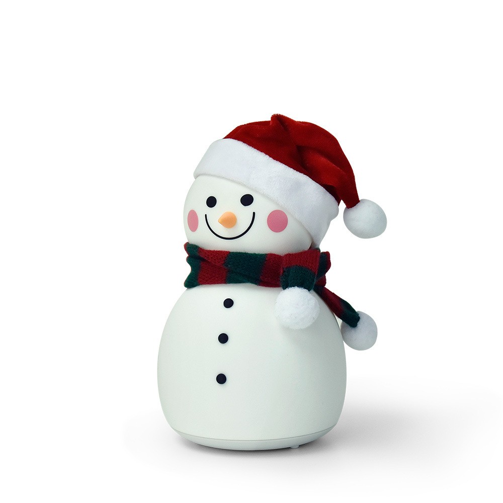 Snowman Night Light Christmas gift USB Light Cross-border creative children Cartoon cute LED rechargeable silicone night light detail image 2