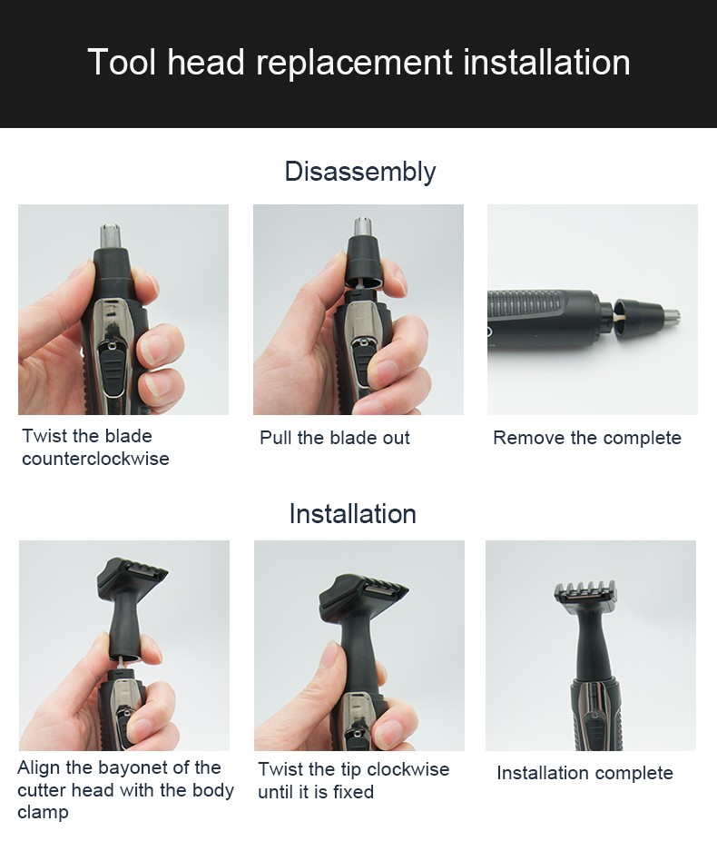 DALING-7019 Electric Nose Hair Trimmer Multi-functional Set Razor Nose Hair Trimmer Sideburns Wholesale detail image 11