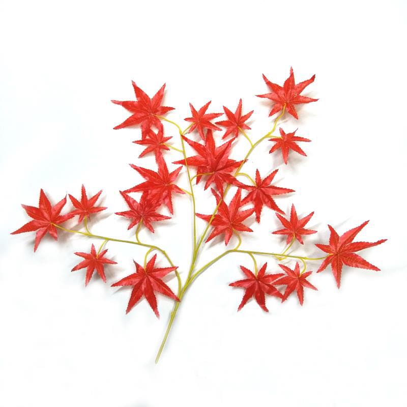 Canadian red maple branches, American big red maple, tactile red maple branches, artificial maple leaves, artificial red maple leaves, fake maple leaves, Xiangshan maple Item Picture