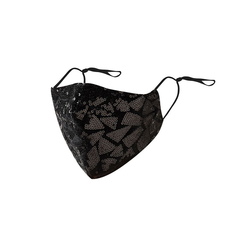 镶钻亮钻口罩女薄女神带钻口罩银水晶钻网红爆款网钻闪亮4【外贸专供】图