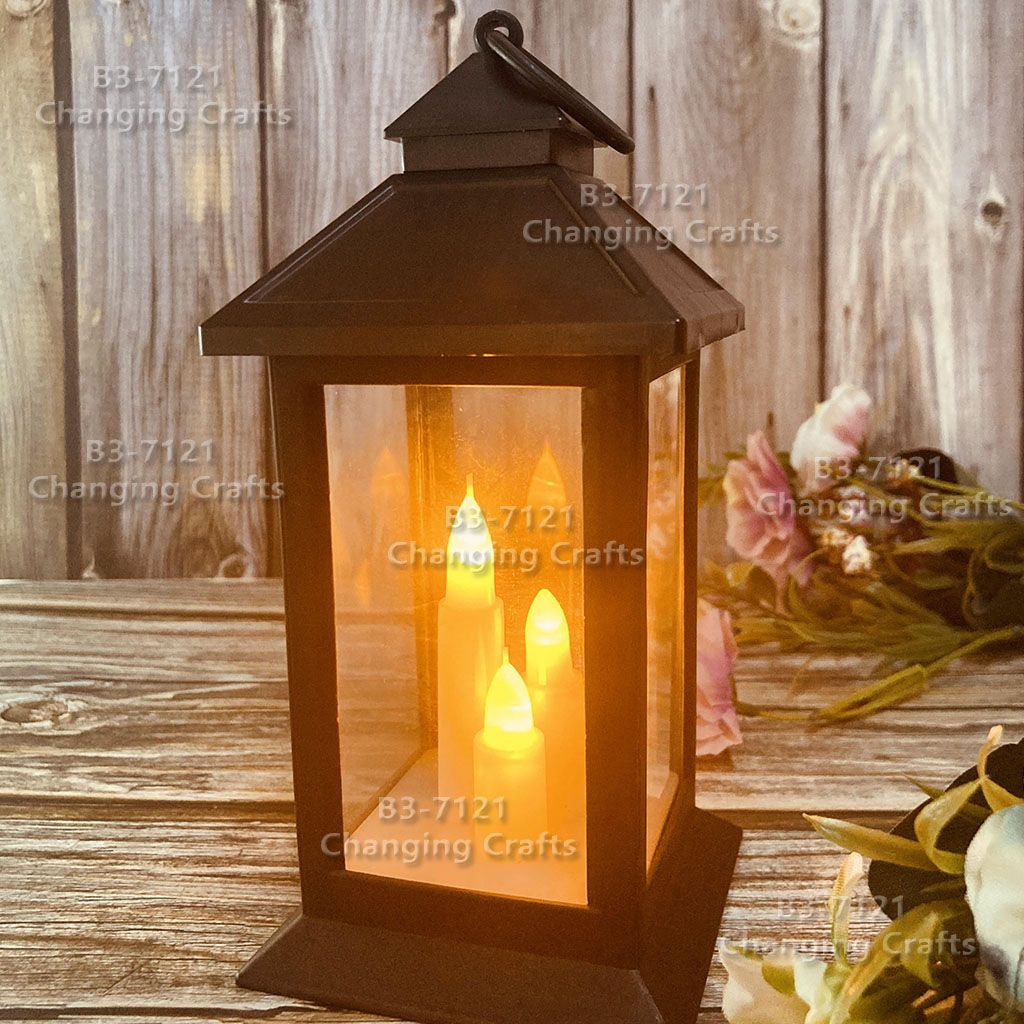 Ramadan plastic antique kerosene flame wind lamp Christmas creative decoration craft electronic candle stall goods import cross border shipment trembling sonic boom wedding road LED horse-light soft decoration prop fireplace 106 Specification drawing