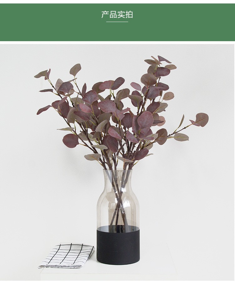 Wholesale of high-end artificial flowers, artificial plants, home decoration, money leaves, eucalyptus leaves, artificial flowers, artificial leaves and green plants detail image 9