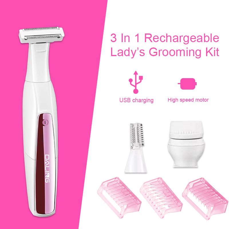 DALING-6005 multi-functional three-in-one hair shaving and massage Device for women, wholesale of cross-border hair shaving devices