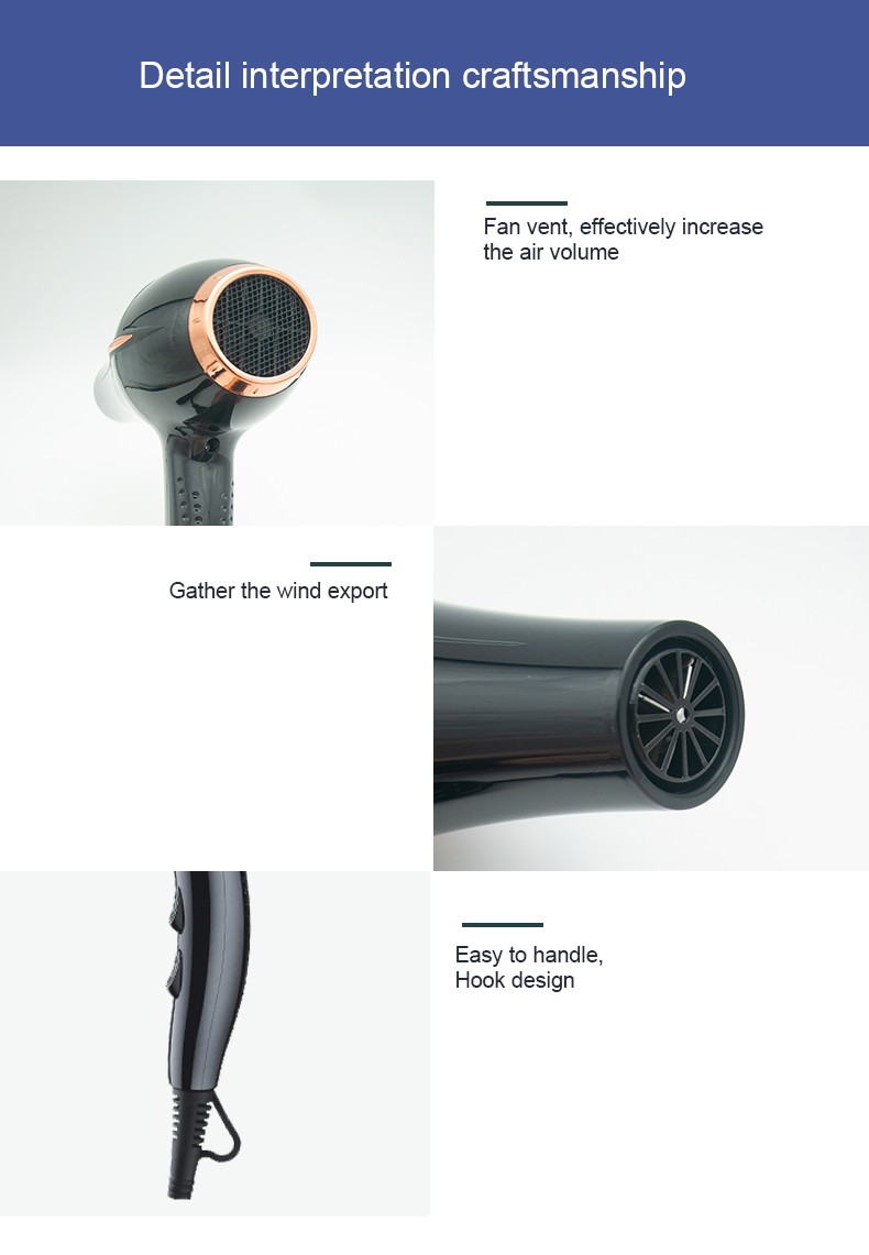 DALING-3007 hair dryer, negative ion blue light does not damage hair, high power hair dryer, household cold and hot air hair dryer, wholesale cross-border detail image 11