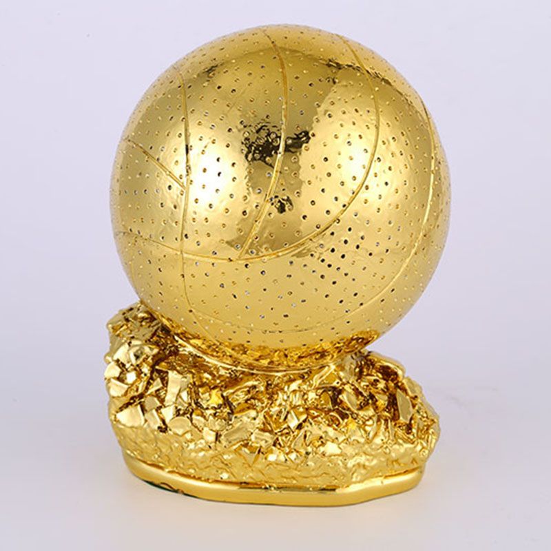 Customized metal trophies, volleyball trophies, gold-plated resin trophies, electroplated resin sports trophies, event supplies and ornaments details Picture