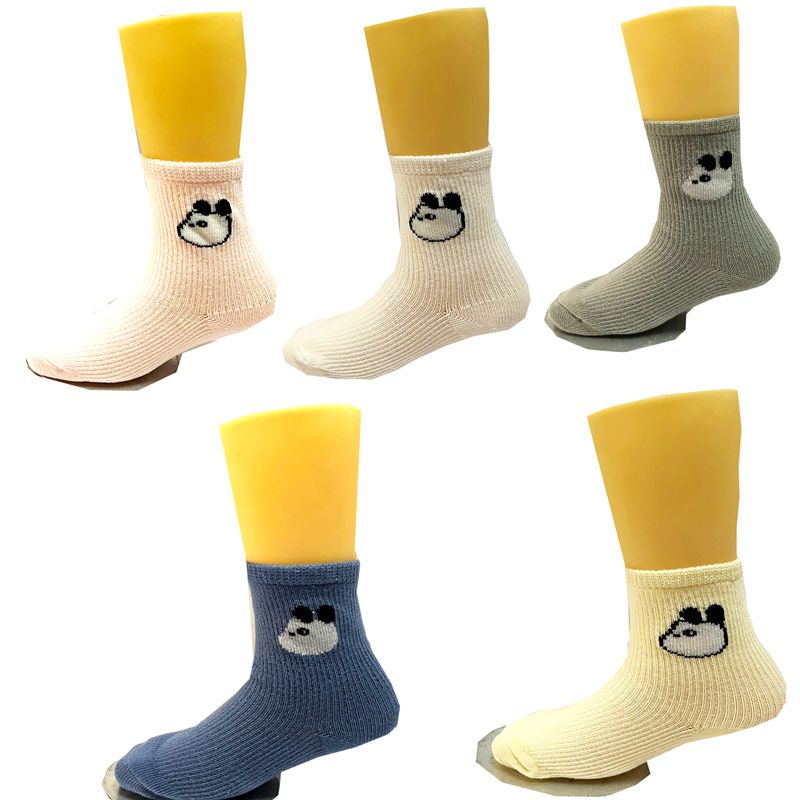 5 pairs of small dog socks for boys and girls, combed cotton, dirt-resistant for boys and girls, autumn medium-thick warm children's mid-calf socks, children's socks, cotton socks for boys and girls