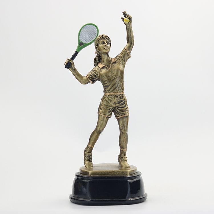Female tennis figure Resin Trophy Tennis Competition Award Trophy HX2688 details Picture