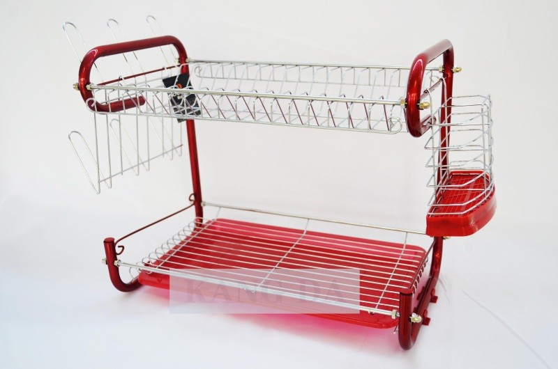 Two layers of 9-shaped bowl racks with color plating detail image 1