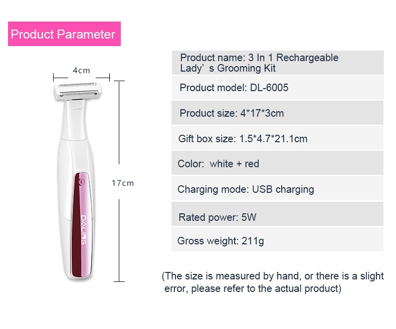 DALING-6005 multi-functional three-in-one hair shaving and massage Device for women, wholesale of cross-border hair shaving devices pic 10
