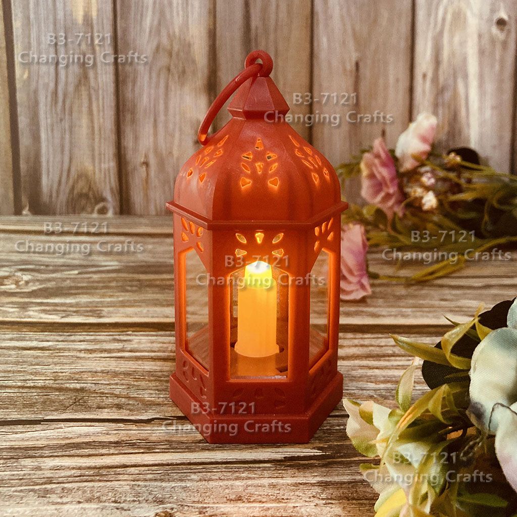 Ramadan plastic antique kerosene flame wind lamp Christmas creative decoration craft electronic candle stall goods import cross border approval Trembling sonic boom wedding road LED horse-light soft decoration prop fireplace 132 full figure