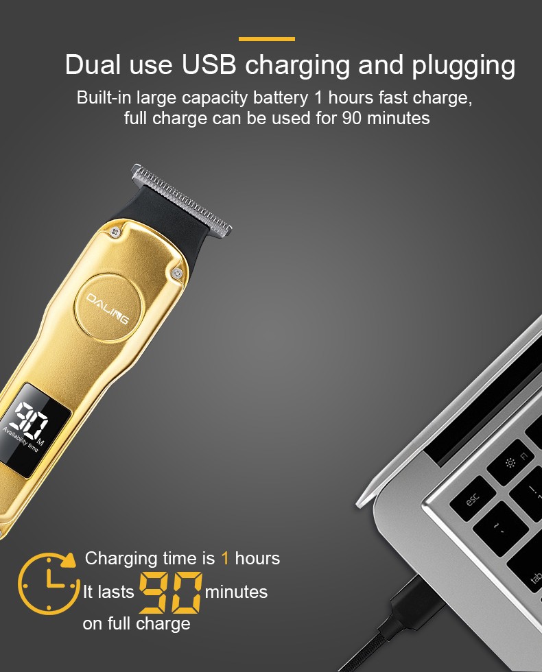 DALING-1209 Professional rechargeable Hairdressing Tool, high-power electric clipper wholesale Cross-border pic 5