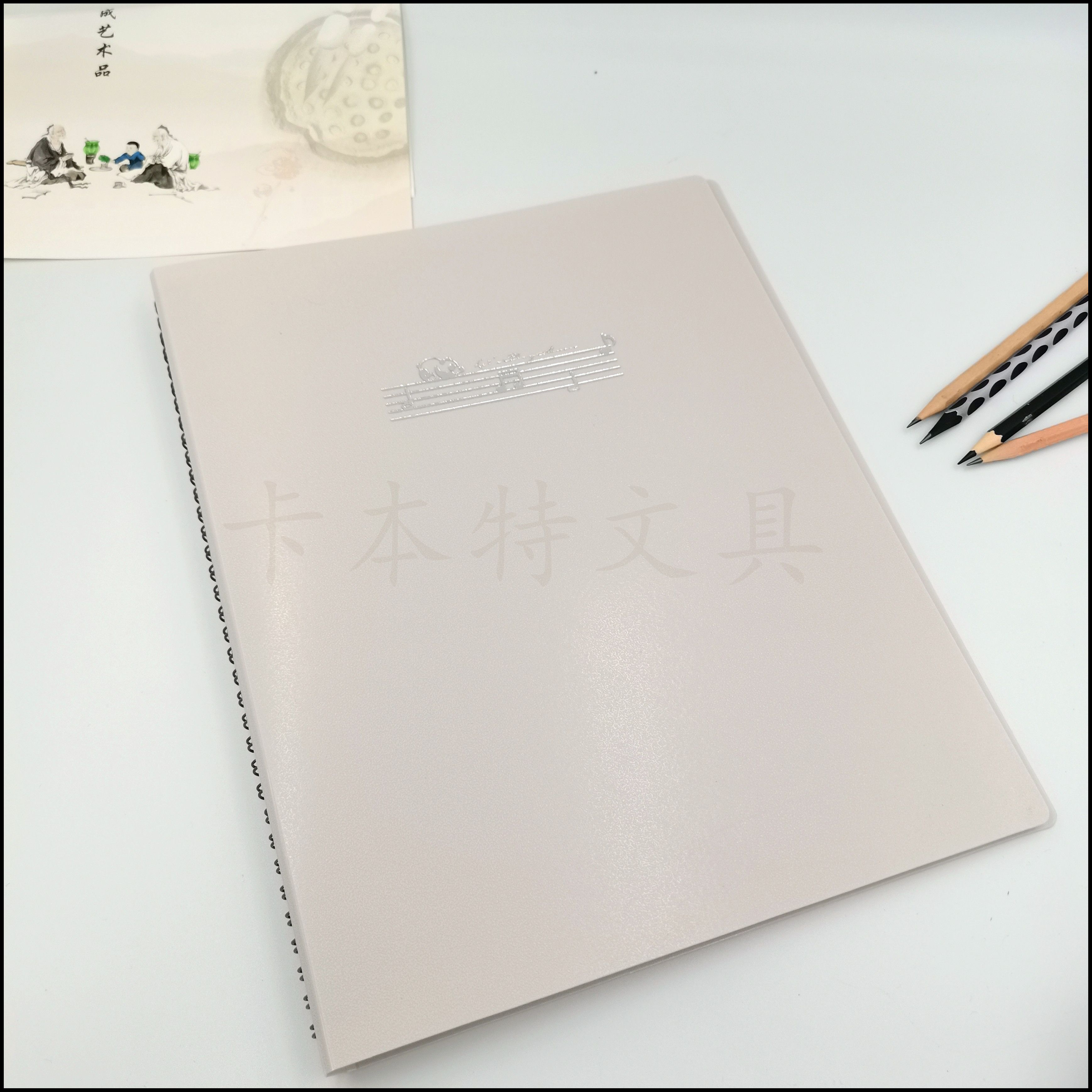 Frosted piano sheet music folder, 30-page student coil test paper folder, factory direct sales, storage book, piano sheet music Application Scenario