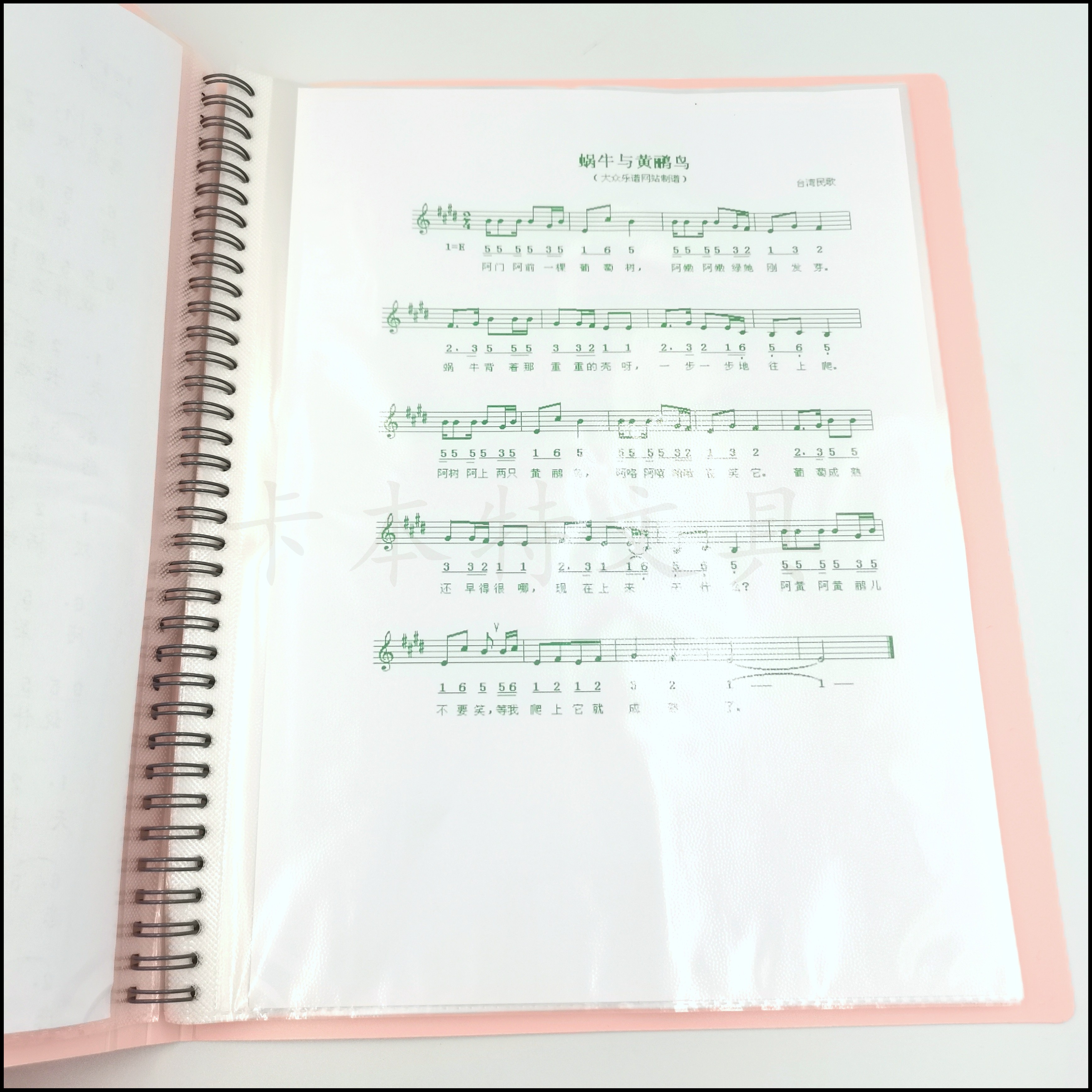Frosted piano sheet music folder, 30-page student coil test paper folder, factory direct sales, storage book, piano sheet music detail image 7
