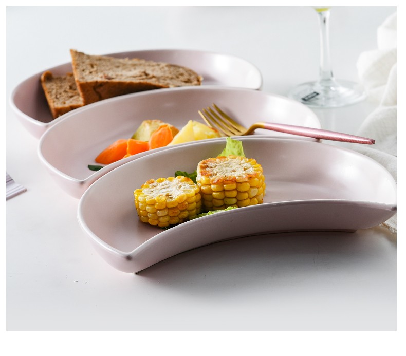Tao Bao Wang Elegant Series Tableware 9-inch moon plate, vegetable plate, salad Plate, ceramic tableware pic 3