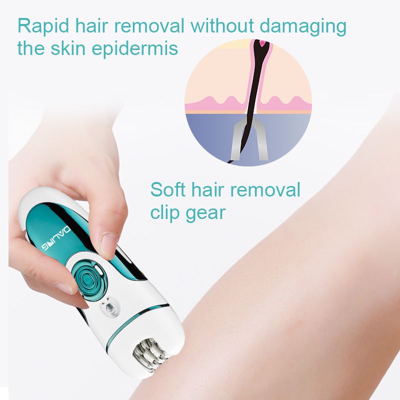 DALING-6018 for ladies, USB charging, pull-out, multi-functional, four-in-one hair remover, hair shaver, razor, hair remover with light, cross-border Item Picture