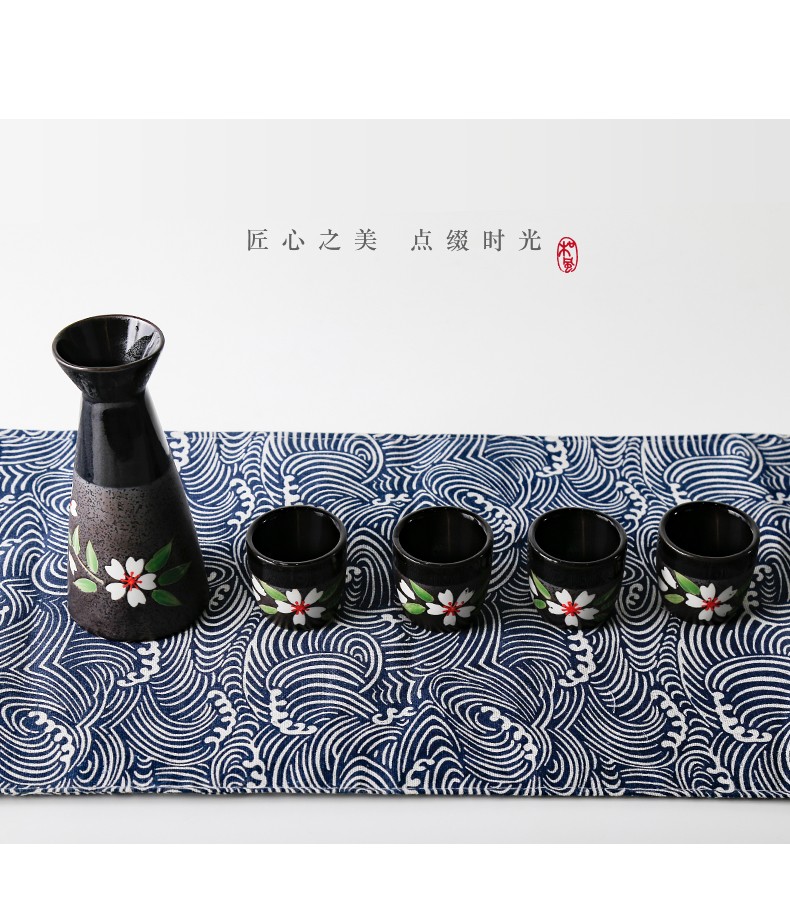 日式清酒壶套装家用白酒杯子烧酒青梅酒陶瓷手绘陶瓷酒具礼盒装详情11